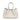 Genuine Woven Leather Tote - White